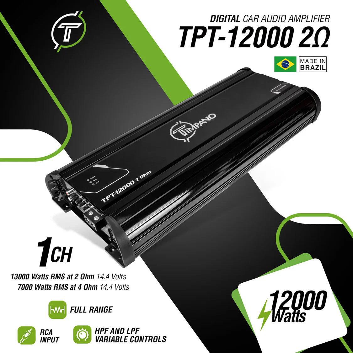 TPT-12000 2 Ohm Amplifier Timpano Audio