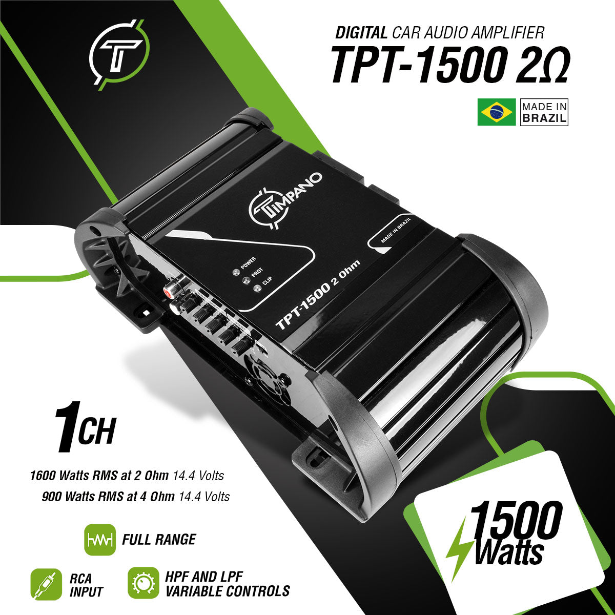 TPT-1500 2 Ohm Amplifier Timpano Audio