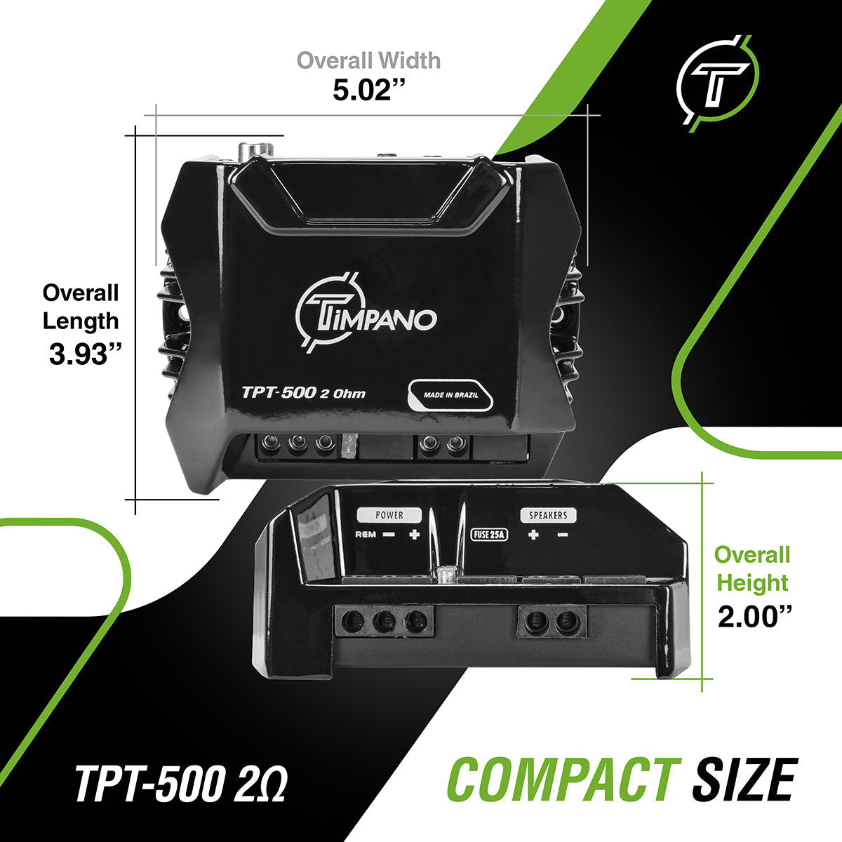 TPT-500 2 Ohm Amplifier Timpano Audio