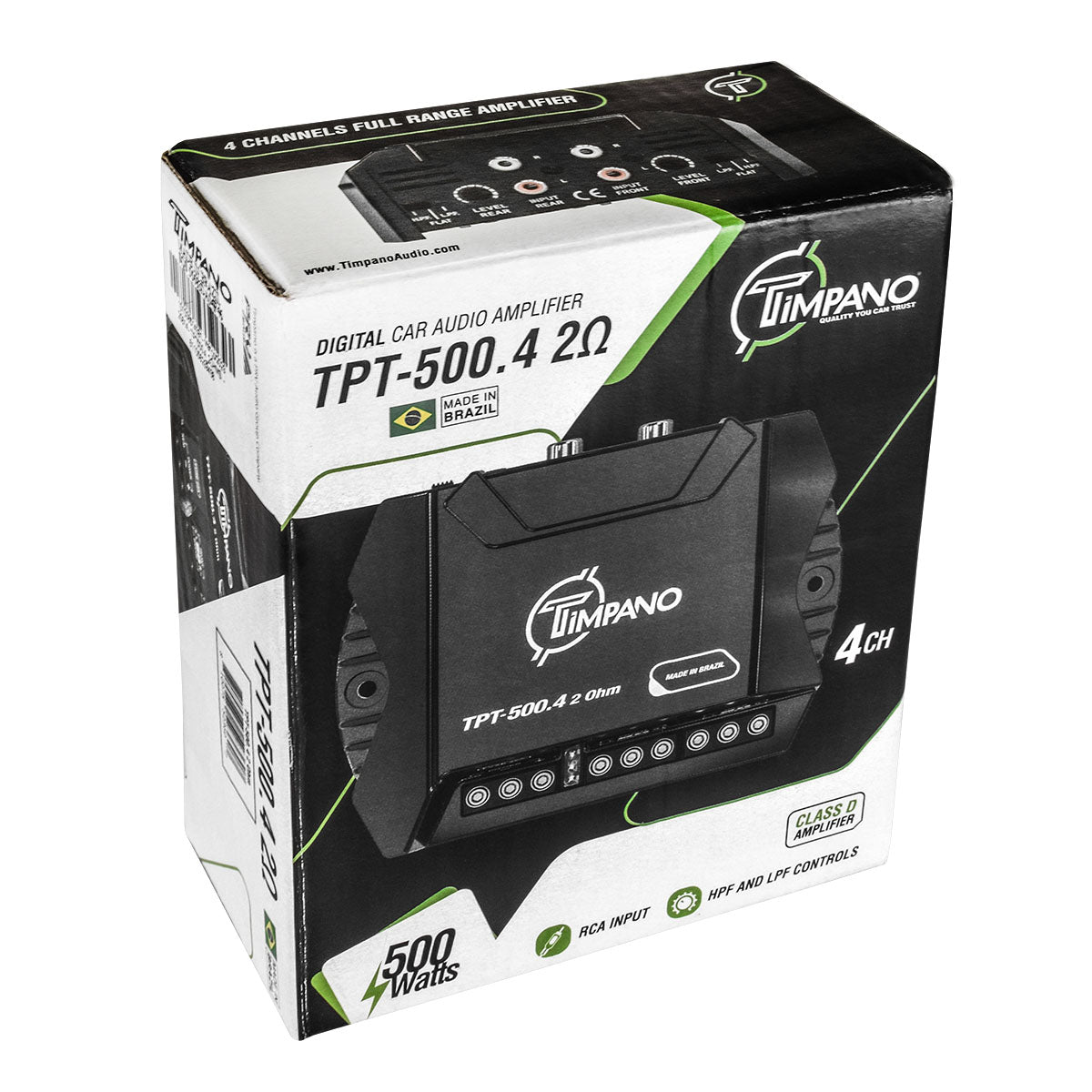 TPT-500.4 2 Ohm Amplifier Timpano Audio