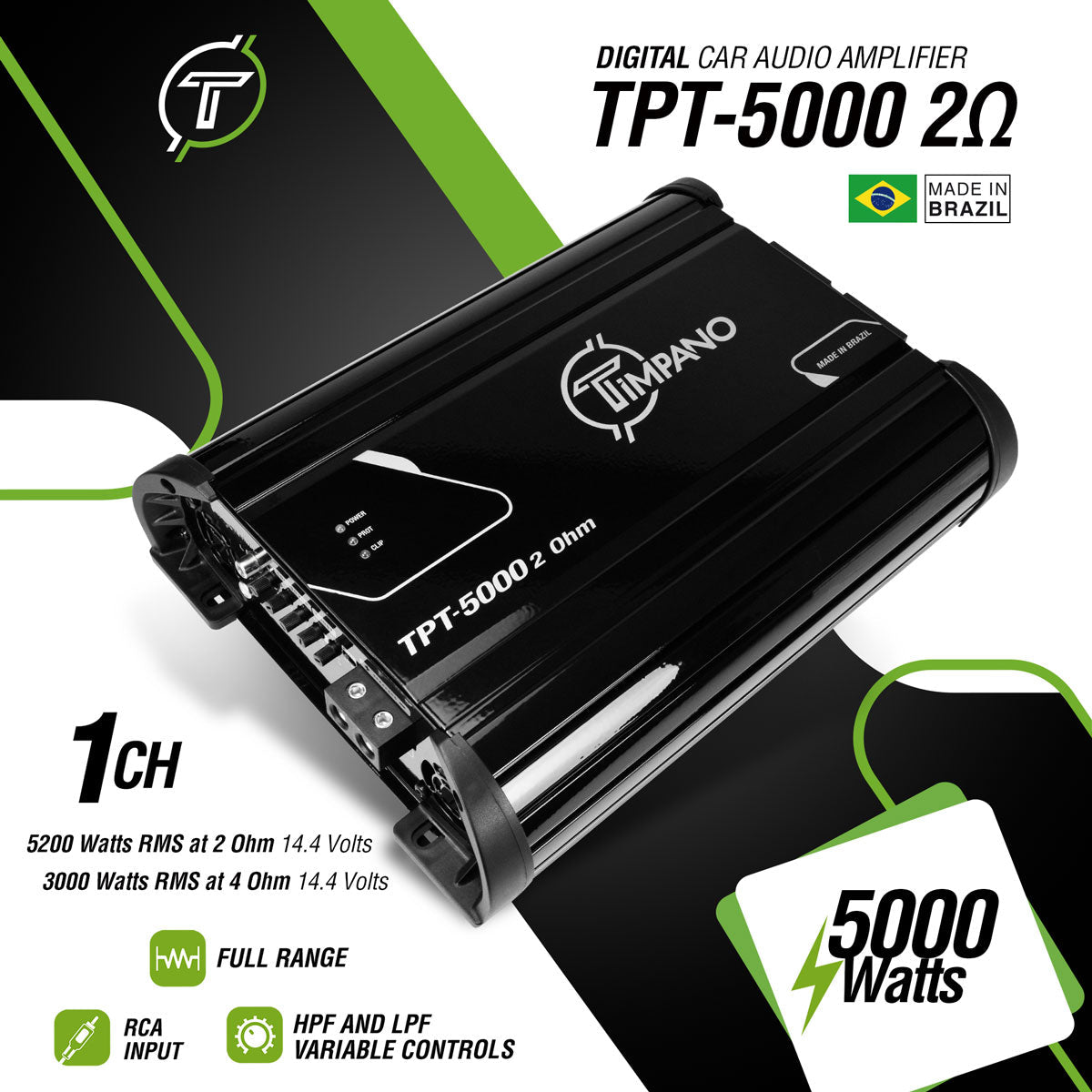 TPT-5000 2 Ohm Amplifier Timpano Audio