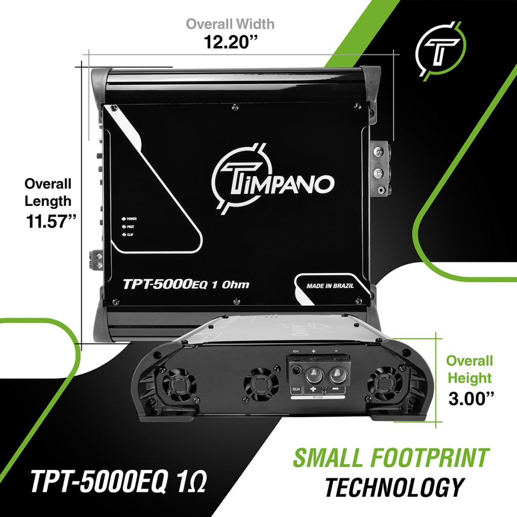 Timpano 5000 Watts Car Audio Amplifier Fullrange TPT-5000EQ 1 Ohm Timpano