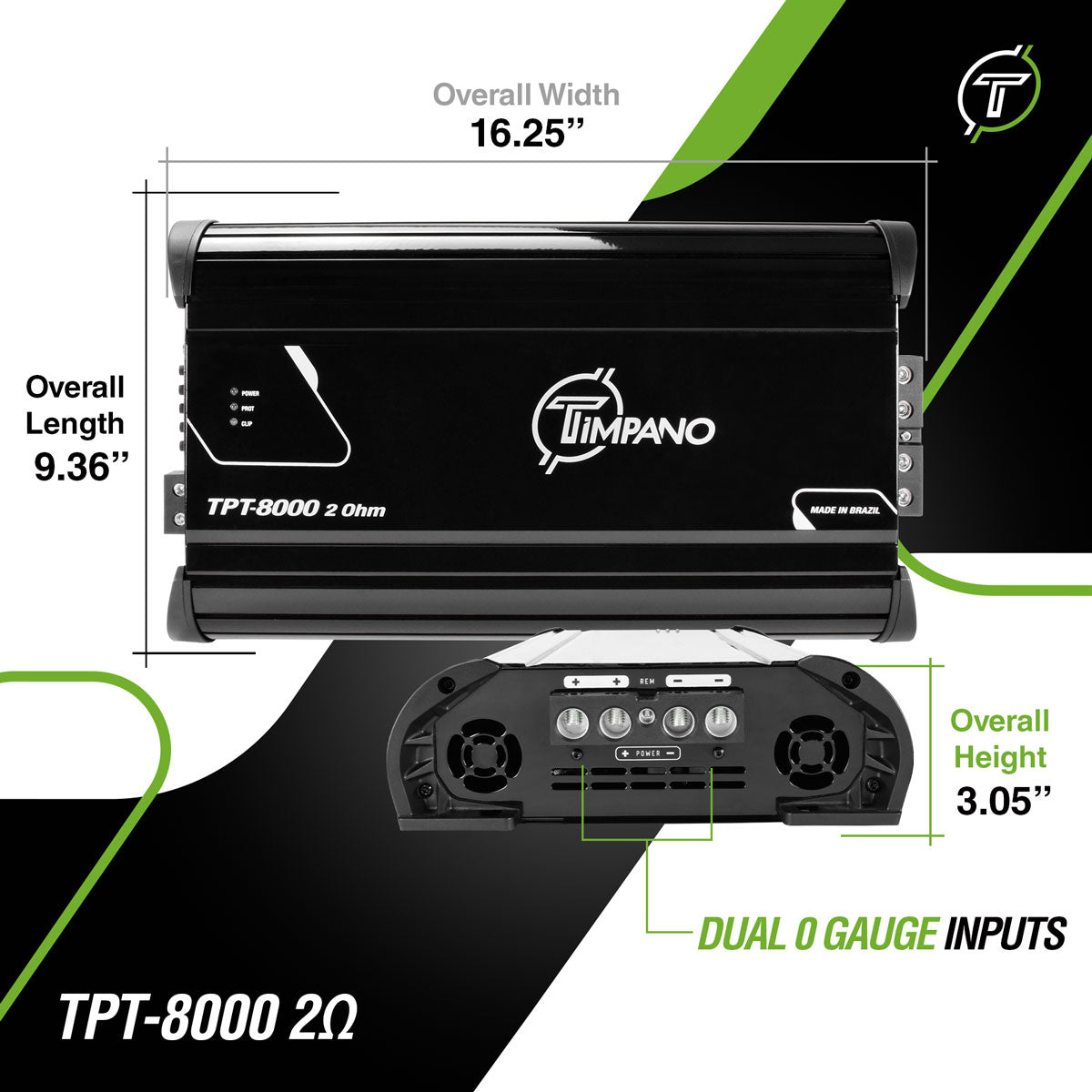 TPT-8000 2 Ohm Amplifier Timpano Audio