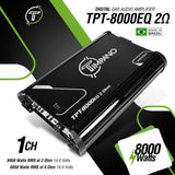 Timpano 1 Channel TPT-8000EQ 2 Ohms Car Audio Amplifier Timpano