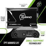 Timpano 1 Channel TPT-8000EQ 2 Ohms Car Audio Amplifier Timpano