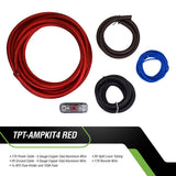 TPT-AMPKIT4 RED Amplifier Wiring Kit Timpano Audio