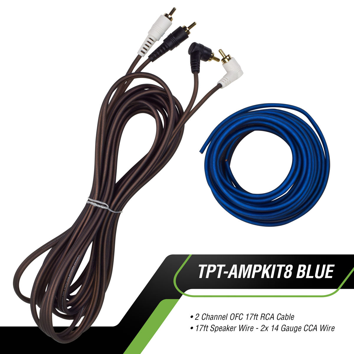 TPT-AMPKIT8 BLUE Amplifier Wiring Kit Timpano Audio