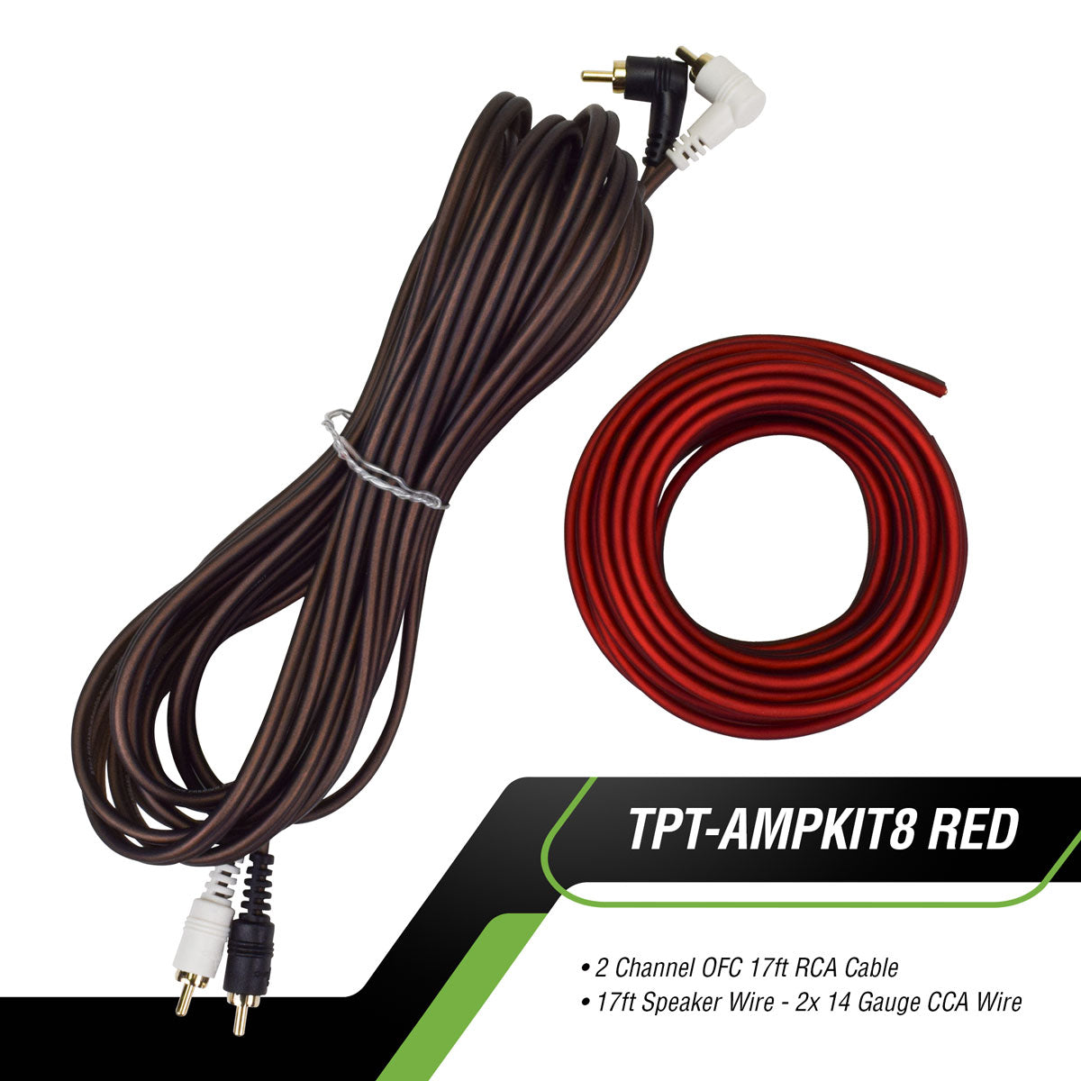 TPT-AMPKIT8 RED Amplifier Wiring Kit Timpano Audio
