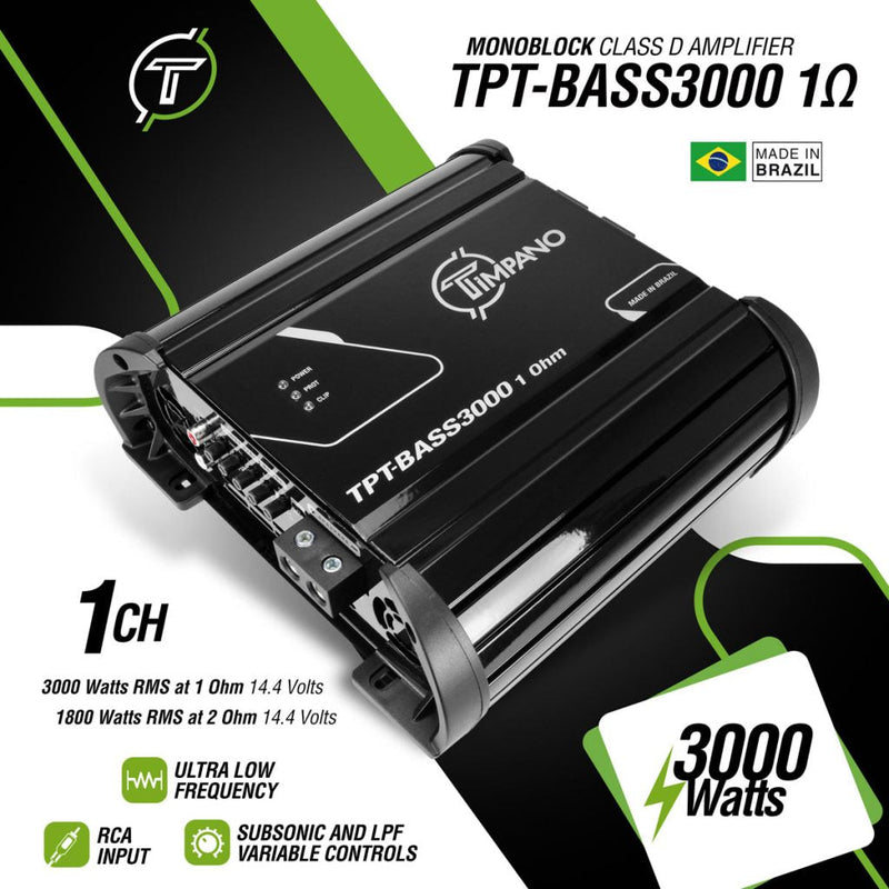 TPT-BASS3000 1 Ohm Timpano Bass Amplifier Timpano
