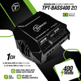 TPT-BASS400 2 Ohm Amplifier FREE GIFT Timpano Audio