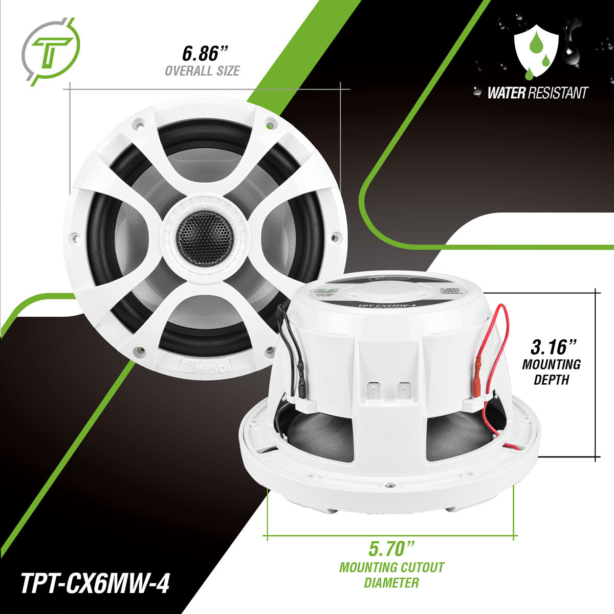 TPT-CX6MW-4 Marine Timpano Audio