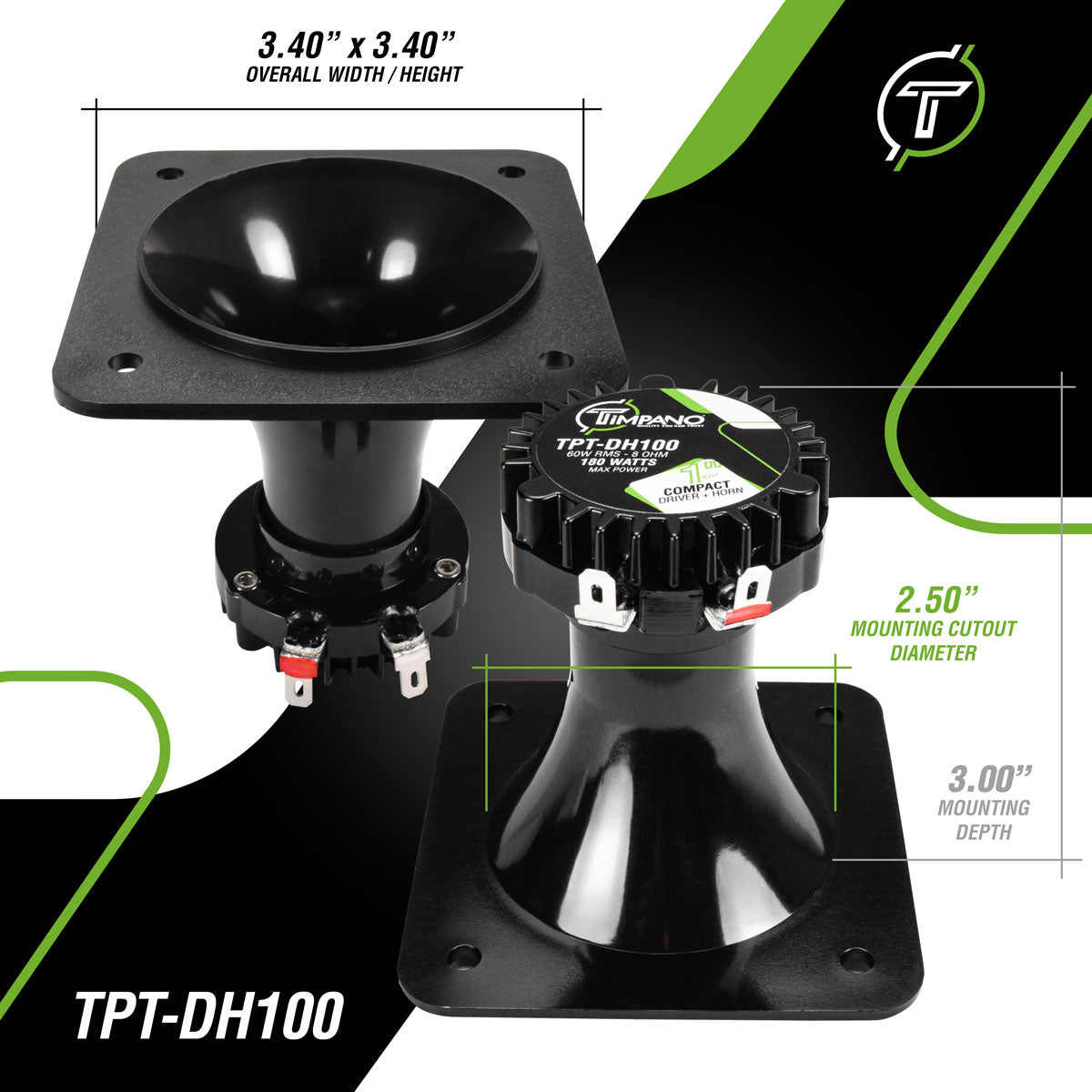 TPT-DH100 Driver + Horn Combo Timpano Audio