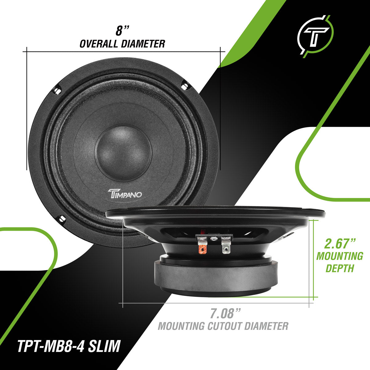 TPT-MB8-4 SLIM Midbass Timpano Audio