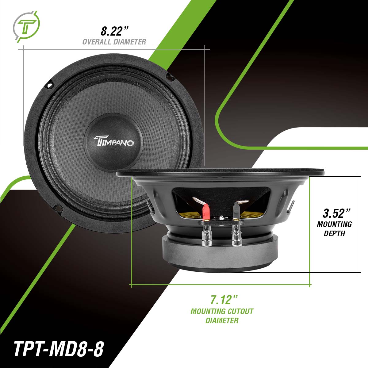 TPT-MD8-8 Midrange Timpano Audio