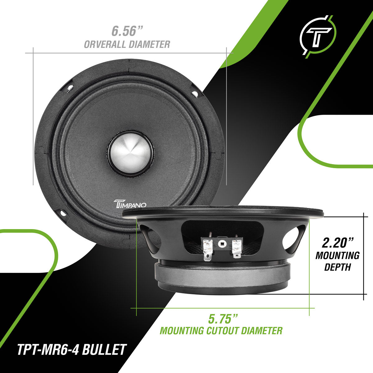 TPT-MR6-4 BULLET Midrange Timpano
