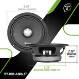 TPT-MR6-4 BULLET Midrange Timpano