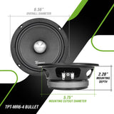 TPT-MR6-4 BULLET Midrange Timpano Audio