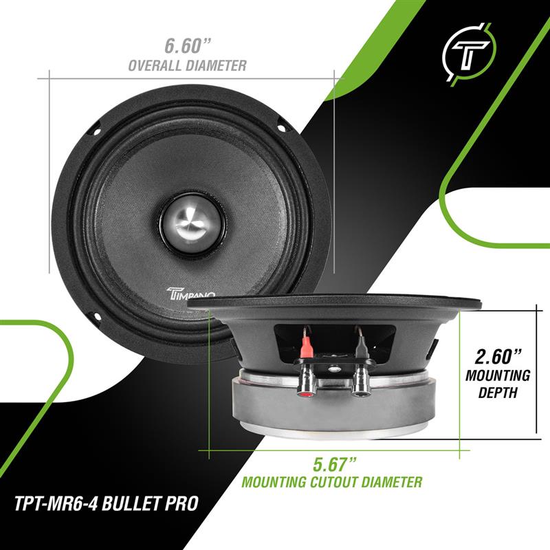TPT-MR6-4 BULLET PRO Midrange Timpano Audio