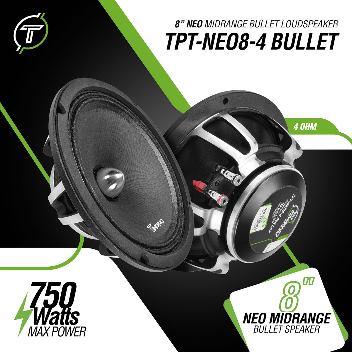 TPT-NEO8-4 BULLET Midrange Timpano Audio
