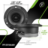 TPT-ST2 | Black Slim Super Tweeter, 600 Watts 4 Ohm Timpano
