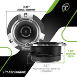 1600w PACKAGE 2x 6.5" Bullet Midrange + 2x Chrome Tweeters