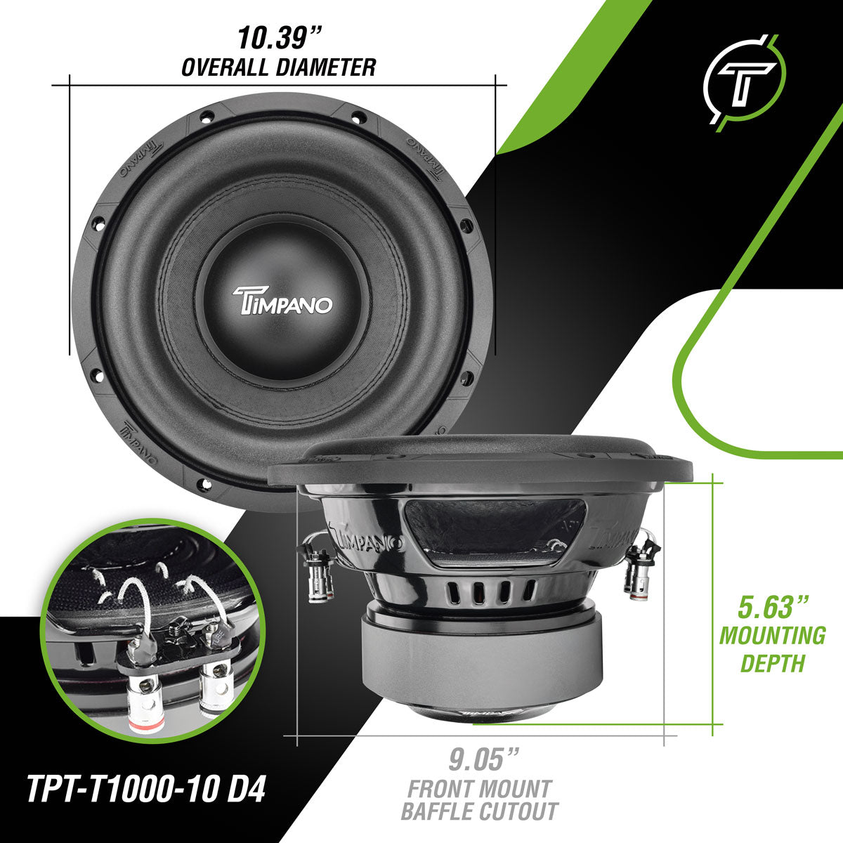 TPT-T1000-10 D4 Subwoofer Timpano Audio