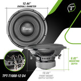 TPT-T1000-12 D4 Timpano 12″ Subwoofer 1200 Watts Timpano