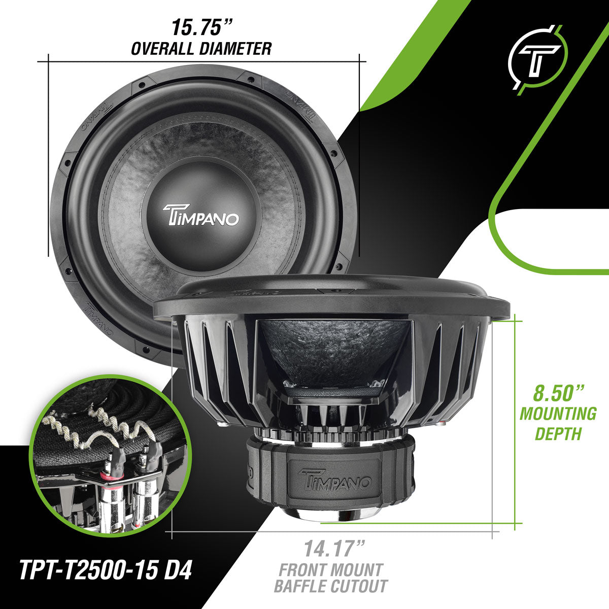 TPT-T2500-15 D4 Subwoofer Timpano Audio