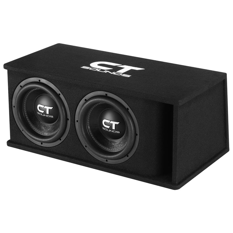 TROPO-2X10D4 // Dual 10” 2600W Loaded Ported Car Subwoofer Box CT Sounds