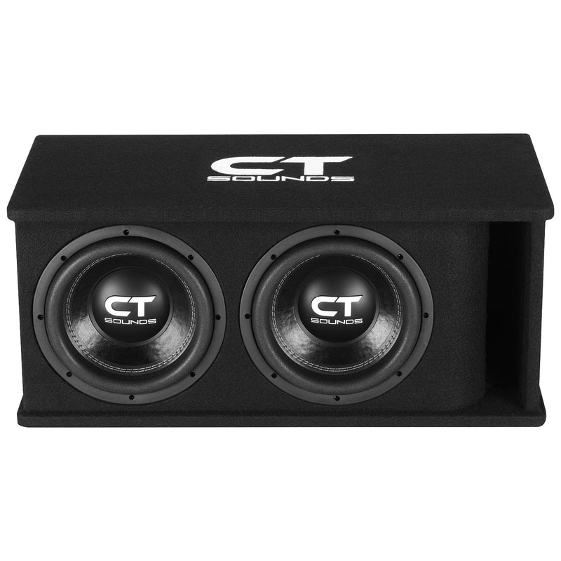 TROPO-2X10D4 // Dual 10” 2600W Loaded Ported Car Subwoofer Box CT Sounds