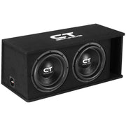 TROPO-2X12D4 // Dual 12” 2600W Loaded Ported Car Subwoofer Box CT Sounds
