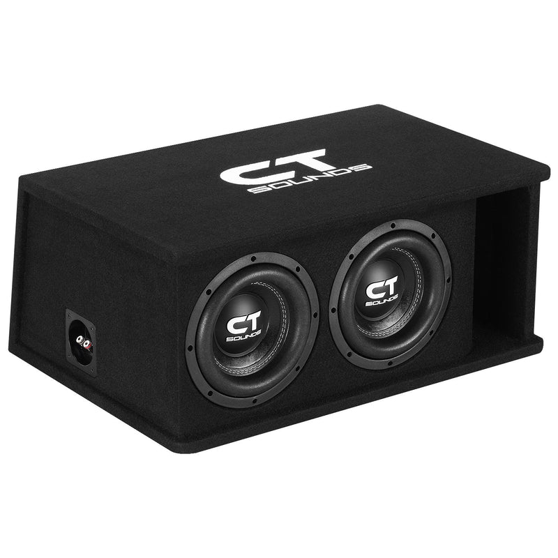 TROPO-2X8D4 // Dual 8” 1600W Loaded Ported Car Subwoofer Box CT Sounds