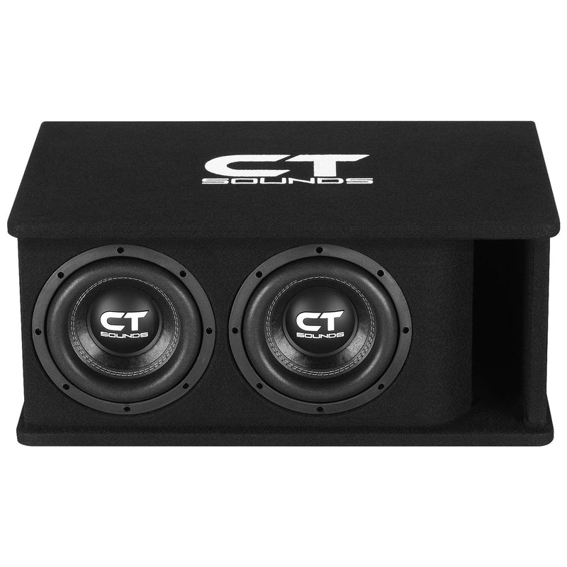 TROPO-2X8D4 // Dual 8” 1600W Loaded Ported Car Subwoofer Box CT Sounds