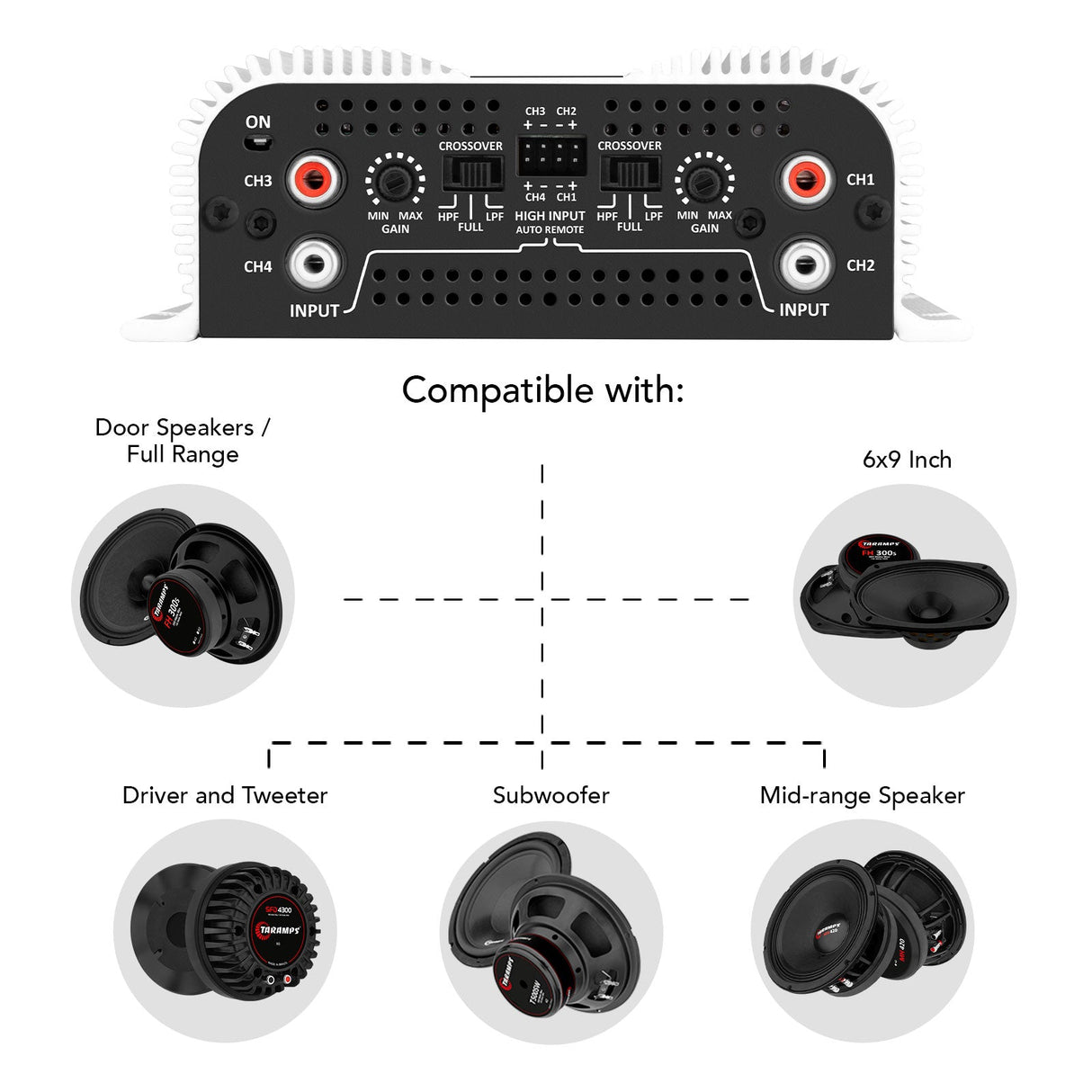 Taramps TS 1200x4 Car Audio Amplifier Taramps USA