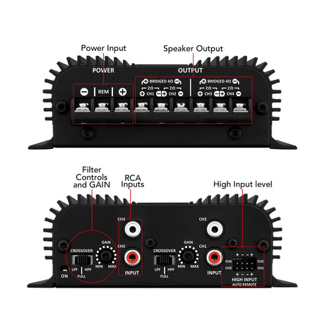 Taramps TS 400X4 HIGH LEVEL INPUT Car Audio Amplifier | NEW SMALL SIZE! Taramps US