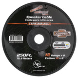 250Ft Speaker Cable, 12 AWG, 2 Conductors (TSPK-212-250) Audiopipe