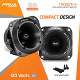 PRV Audio TW350Ti-4 Titanium Bullet Super Tweeters Pair 120 Watts