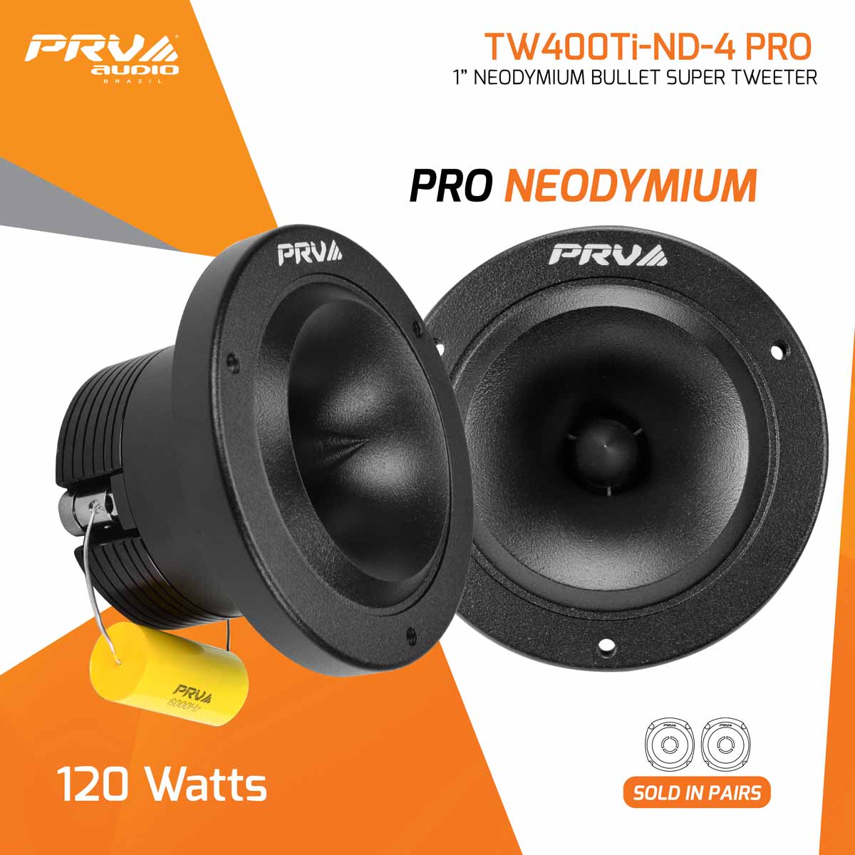 PRV TW400Ti-Nd-4 PRO (PAIR) Tweeter PRV Audio