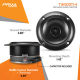 PRV Audio Bundle (2) 6MR420-4 6.5" Midrange Speakers & (2) TW500Ti-4 Pro Tweeters PRV Audio