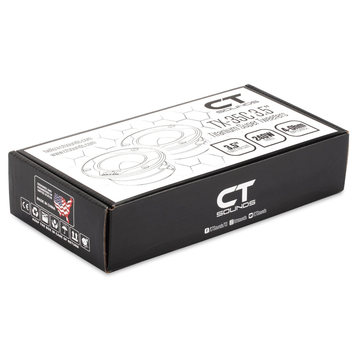 TX-35C // 3.5" 480 Watt Titanium Super Tweeters, Pair CT Sounds