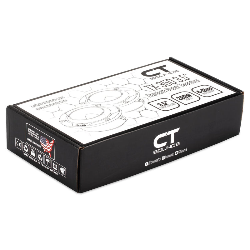 TX-35D // 3.5" 480 Watt Titanium Super Tweeters, Pair CT Sounds