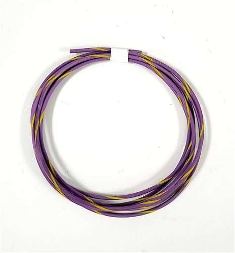 TXL 18 AWG AUTOMOTIVE WIRE  PURPLE  W/ YELLOW STRIPE