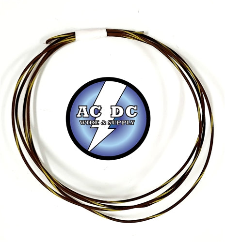 TXL 22 AWG AUTOMOTIVE WIRE BROWN W/ YELLOW STRIPE
