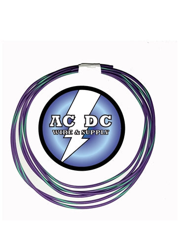 TXL 22 AWG AUTOMOTIVE WIRE PURPLE W/ GREEN STRIPE