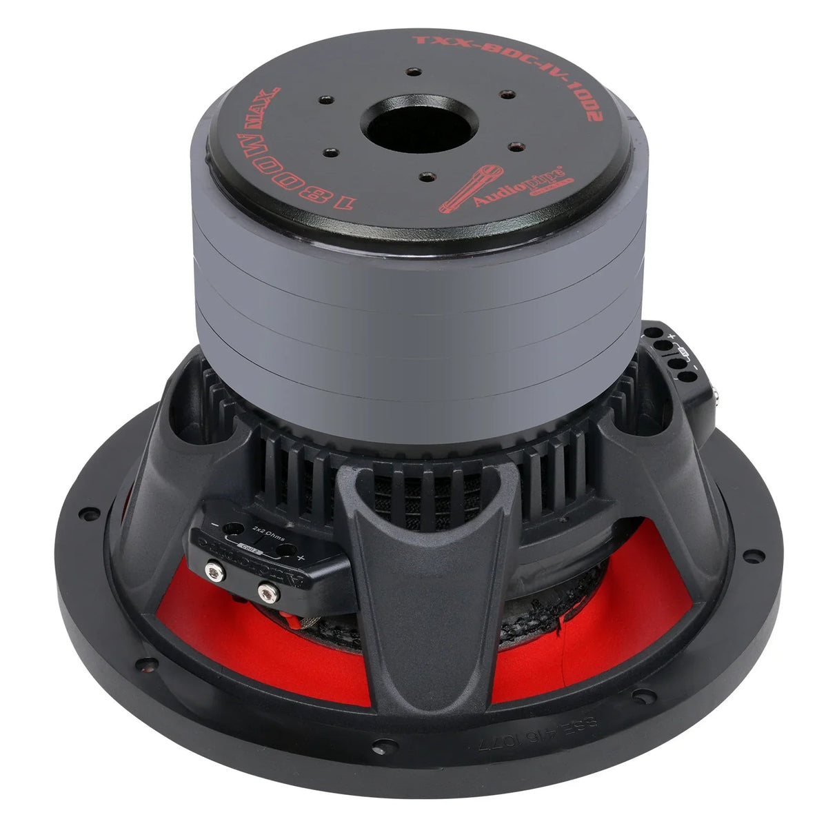 Audiopipe TXX-BDC-IV-10D2 | 10" 900W RMS Quad Stack Composite Cone Subwoofer DVC Audiopipe