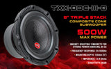 8" Triple Stack Composite Cone Subwoofer (TXX-BDC-III-8) Audiopipe