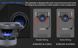 Audiopipe TXX-BDD2-10 | 10” 700W RMS Double Stack High Power Subwoofer DVC Audiopipe
