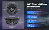 10" Shallow Mount Subwoofer (TXX-FB1000), Sold individually Audiopipe
