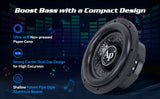 10" Shallow Mount Subwoofer (TXX-FB1000), Sold individually Audiopipe