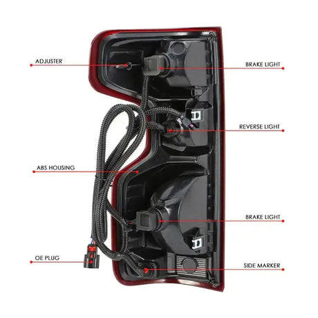 Tail Light Assembly Driver + Passenger (Left + Right) Set for 2019-2022 Chevrolet Chevy Silverado 1500